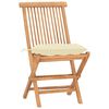 vidaXL 3-tlg. Garten-Essgruppe mit Kissen Klappbar Massivholz Teak