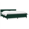 vidaXL Boxspringbett mit Matratze Dunkelgr&uuml;n 200x210 cm Samt