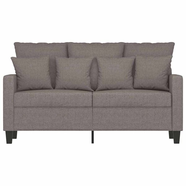 vidaXL 2-Sitzer-Sofa Taupe 120 cm Stoff