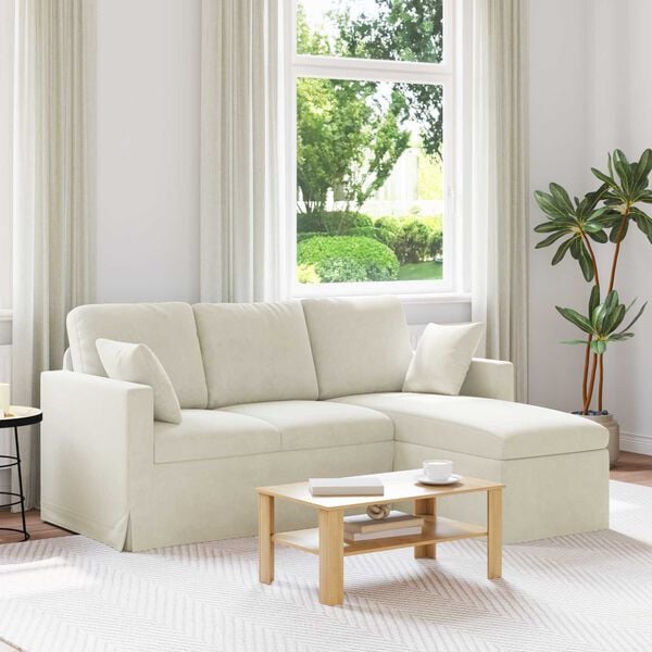 vidaXL Sofa Creme Gesamtabmessungen: 178 x 134 x 80 cm (B x T x H)