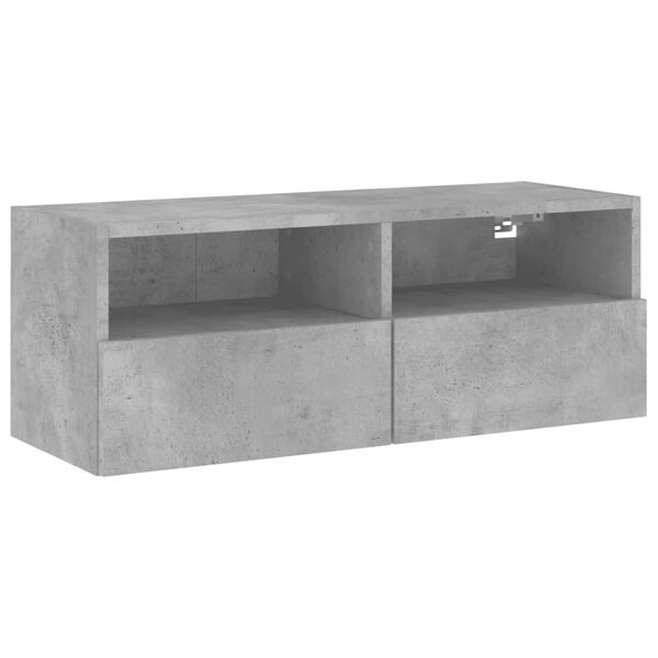 vidaXL TV-Wandschrank Betongrau 80x30x30 cm Holzwerkstoff