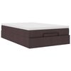 vidaXL Ottoman-Bett mit Matratze Dunkelbraun 120x200 cm Stoff