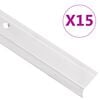 vidaXL Treppenkantenprofile in L-Form 15 Stk. Aluminium 100 cm Silbern