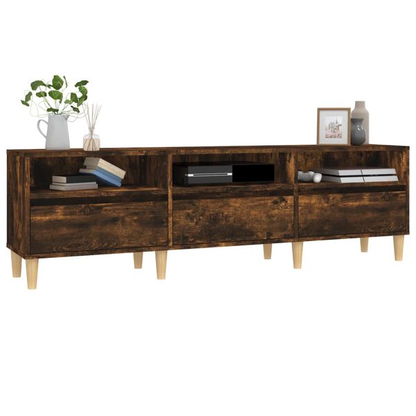 vidaXL TV-Schrank Räuchereiche 150x30x44,5 cm Holzwerkstoff