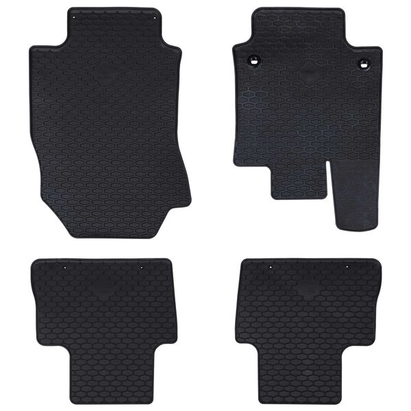 vidaXL Autofu&szlig;matte 4 pcs Schwarz Gummi