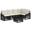 vidaXL Gartensofa-set 6 stk. Schwarz Poly-Rattan