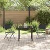 vidaXL Garten Essgruppe 3 pcs Schwarz Pulverbeschichteter Stahl