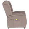 vidaXL 4-Sitzer Massagesessel Taupe Mikrofaser-Gewebe