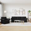 vidaXL Sofa 2 pcs Schwarz