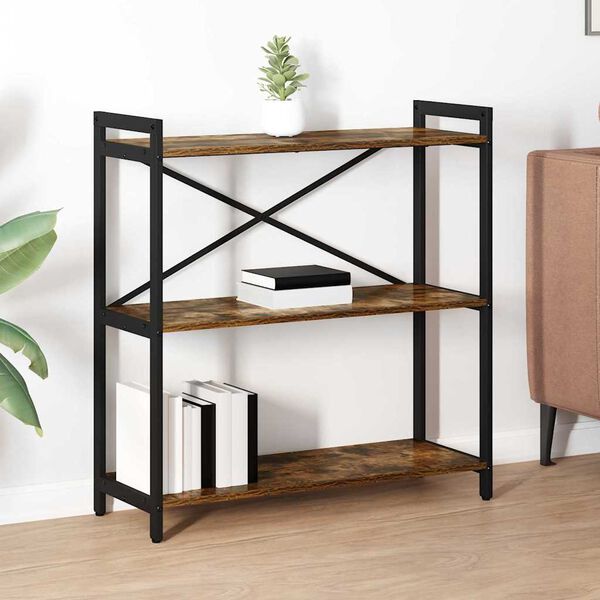 vidaXL B&uuml;cherregal Ger&auml;ucherte Eiche 80 x 30 x 85 cm Holzwerkstoff