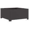 vidaXL Feuerstelle Schwarz 80 x 80 x 40 cm Wetterfeststahl