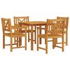 vidaXL Garten Essgruppe 5 pcs Braun Massivholz Akazie