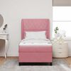 vidaXL Boxspringbett mit Matratze Rosa 200 x 90 cm Polyester