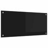 vidaXL K&uuml;chenr&uuml;ckwand Schwarz 90 x 40 cm Geh&auml;rtetes Glas