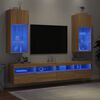 vidaXL TV-Schr&auml;nke mit LED-Leuchten 2 Stk. Sonoma-Eiche 40,5x30x90 cm
