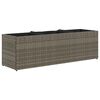 vidaXL Hochbeet mit 3 F&auml;chern Grau 105x30x32 cm Poly Rattan