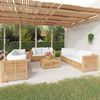 vidaXL 9-tlg. Garten-Lounge-Set mit Kissen Massivholz Teak