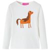 vidaXL Kinder-Langarmshirt Ecru 128