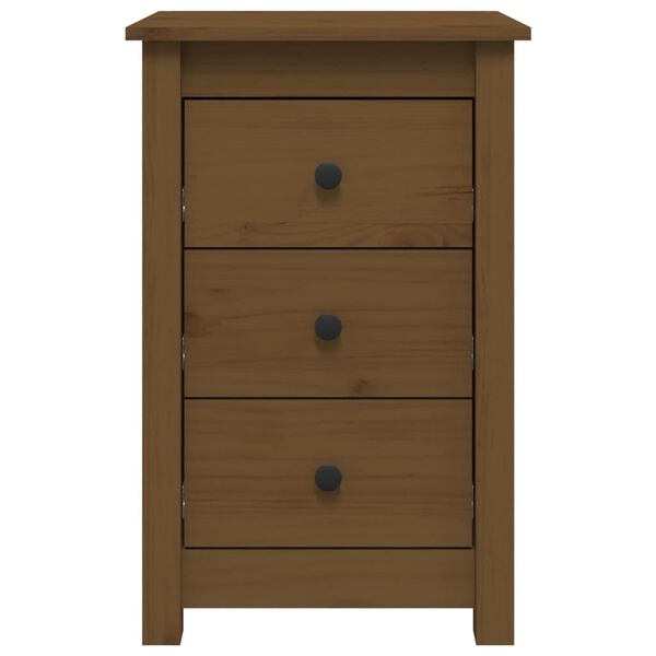 vidaXL Nachttische 2 Stk. Honigbraun 40x35x61,5 cm Massivholz Kiefer