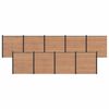 vidaXL Zaunelement 9 pcs WPC und Aluminium Braun
