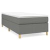 vidaXL Boxspringbettgestell Dunkelgrau 90x200 cm Stoff