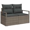 vidaXL Garten-Sofa-Set mit Kissen mit Speicher mit Kissen 8 pcs Grau