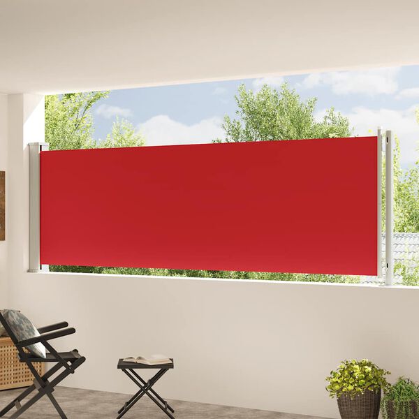 vidaXL Seitenmarkise Ausziehbar 117x600 cm Rot