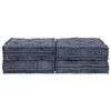 vidaXL Modulares Sofa 2 pcs Indigo Druck 140 x 70 x 36 cm Stoff