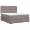 vidaXL Boxspringbett mit Matratze Taupe 140 x 200 cm Stoff
