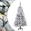 vidaXL K&uuml;nstlicher klappbarer Weihnachtsbaum Wei&szlig; 150 cm PE und PVC
