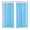 vidaXL Vorh&auml;nge Mikro-Satin 2 Stk. mit Schlaufen 140 x 225 cm T&uuml;rkis