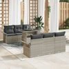 vidaXL Gartensofa-set mit Kissen 7 pcs Hellgrau Poly-Rattan