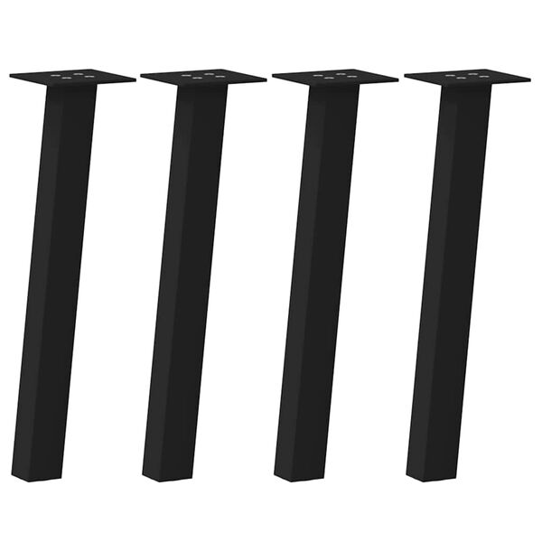 vidaXL Couchtischbeine 4 Stk. Schwarz 42 cm Stahl