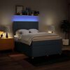 vidaXL Boxspringbett mit Matratze Blau 140x200 cm Stoff