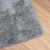 vidaXL Teppich Shaggy Hochflor NAVARRA Hellgrau 130x200 cm Polyester