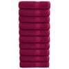 vidaXL Premium Duscht&uuml;cher SOLUND 10 Stk. Bordeaux 70x140 cm 600 g/qm