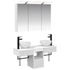 vidaXL Badezimmerschrank-Set 4 stk. Wei&szlig; Holzwerkstoff