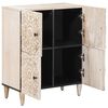 vidaXL Sideboard mit Speicher Wei&szlig; 60 x 33,5 x 75 cm Massivholz Mango