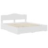 vidaXL Bettrahmen mit Kopfteil Wei&szlig; 200 x 200 cm Holzwerkstoff
