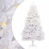 vidaXL K&uuml;nstlicher Weihnachtsbaum 300 LEDs PVC und Stahl Wei&szlig;