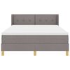 vidaXL Boxspringbett mit Matratze Taupe 190 x 140 cm Polyester