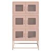 vidaXL Highboard Rosa 68x39x123 cm Stahl