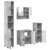 vidaXL Badezimmerm&ouml;bel-Set 4 pcs Beton Grau Holzwerkstoff & Metall