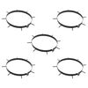 vidaXL Rasen-Aerator-Klemme mit Spikes 5 pcs Schwarz &Oslash; 320 mm Eisen