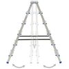 vidaXL Doppelseitige Trittleiter Aluminium 6 Stufen 136 cm