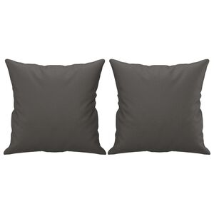 vidaXL Zierkissen 2 Stk. Grau 40x40 cm Kunstleder