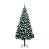 vidaXL Künstlicher Weihnachtsbaum mit 300 LEDs mit Ständer Grün 210 cm