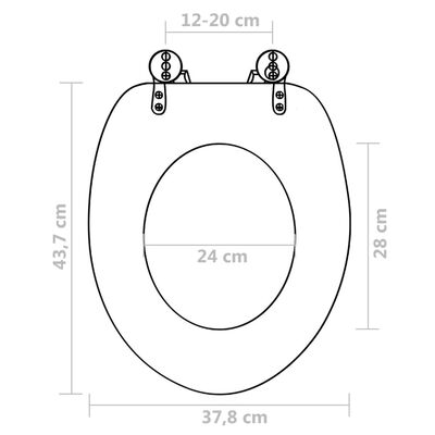 vidaXL Toilettensitze mit Soft-Close-Deckel 2 Stk. MDF Strand-Design