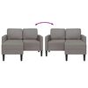 vidaXL 2-Sitzer-Sofa mit Chaiselongue L-Form Taupe 125 cm Stoff
