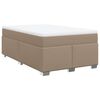 vidaXL Boxspringbett Matratze Cappuccino-Braun 120x190 cm Kunstleder